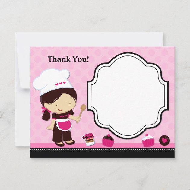 Baking Party Thank You Card