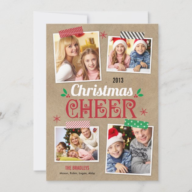Crafty Christmas Holiday Photo Card (front side)