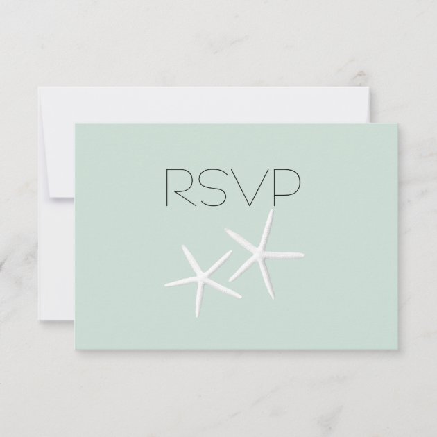 Starfish Passion Wedding Reply Meal SelectionCards RSVP Card