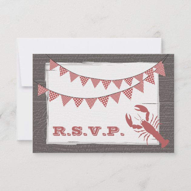 Rustic Lobster Wedding RSVP