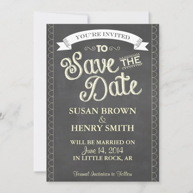Chalkboard Style SAVE the DATE