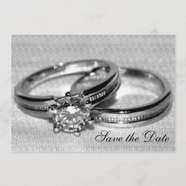 Diamond Wedding Ring Set Save the Date
