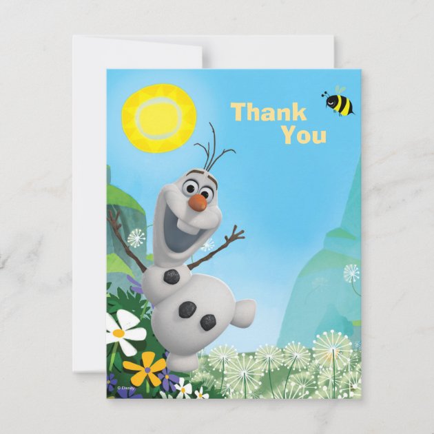 Frozen Olaf | Wild for Summer Thank You (front side)