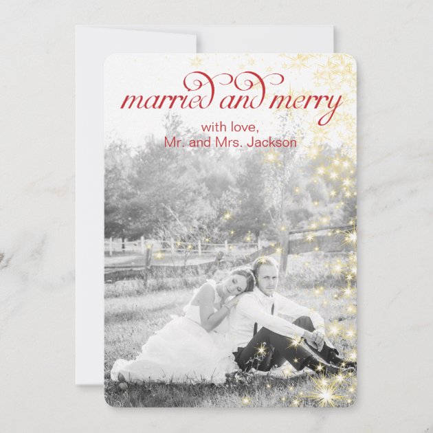 MARRIED and MERRY Holiday Flat Card
