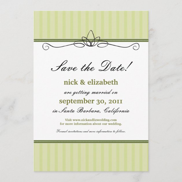 Chic Deco Save the Date (lime green)