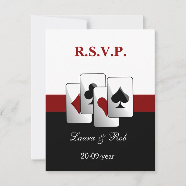 Vegas wedding rsvp cards (front side)