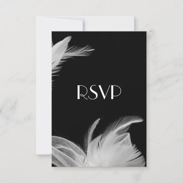 Feathered 1920's RSVP