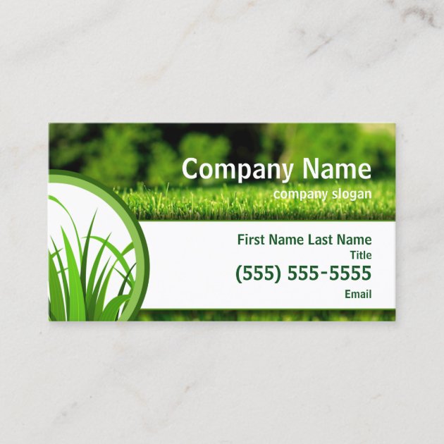 Lawn Care Business Card (front side)