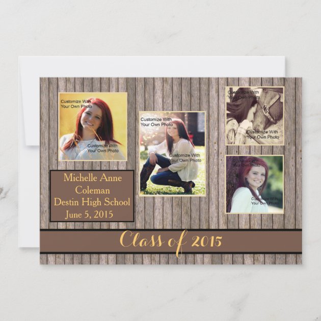 Rustic Country Spice Graduation Announcement