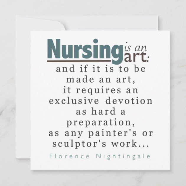 Nursing is an Art Graduation Announcement