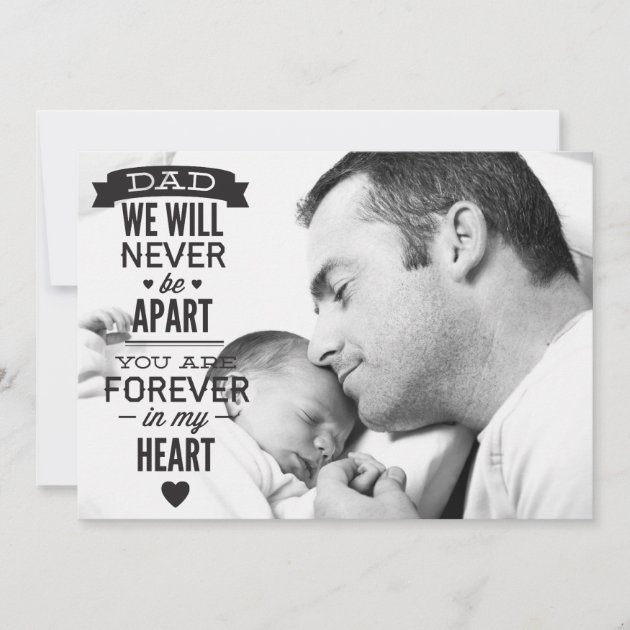 Father's Day Flat Photo Card - Vintage Typography