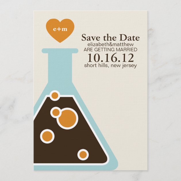 Can't Fight Chemistry Wedding Save the Date