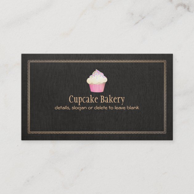 Catering Cupcake Bakery Pastry Chef Business Card (front side)