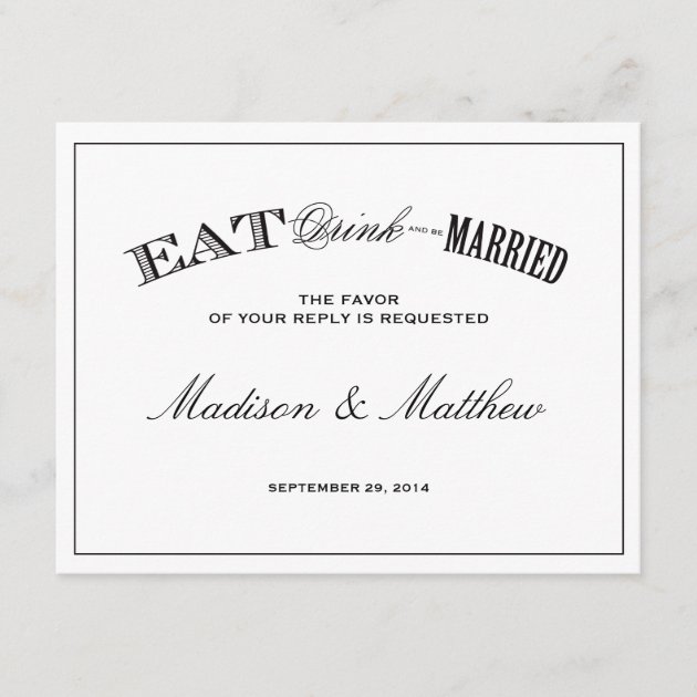 Be Married | RSVP Postcard (front side)