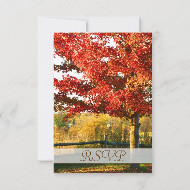 Fall Colors Country RSVP Card