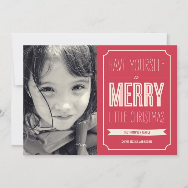 Christmas Wishes Holiday Photo Cards (front side)