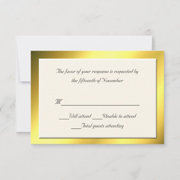 All Purpose Cream and Gold Response Card