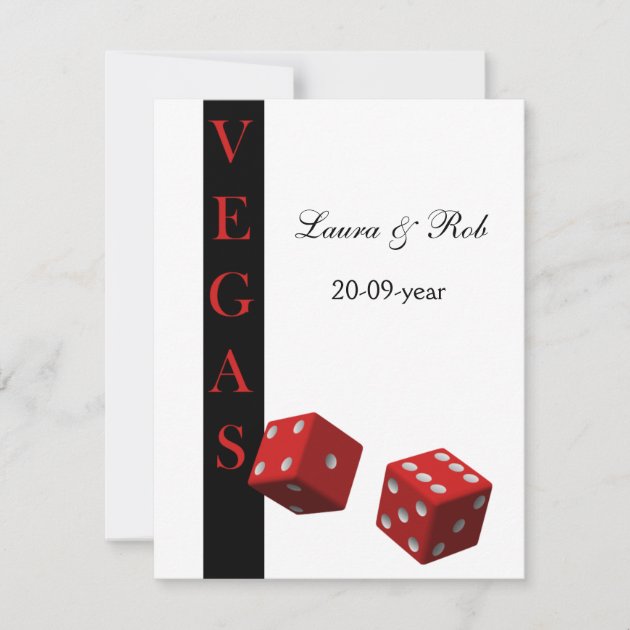 Vegas wedding rsvp cards (front side)