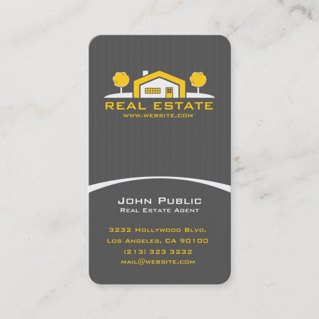 Modern Elegant Professional Real Estate Business Card (front side)