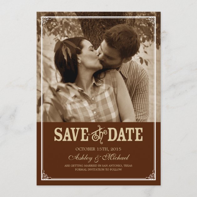 Vintage Western Photo Save The Date