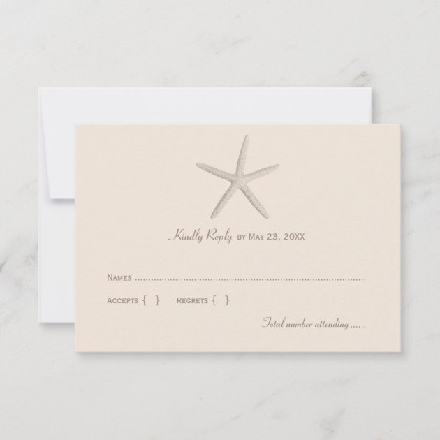 Wedding Reply Card 1 | Neutral Starfish