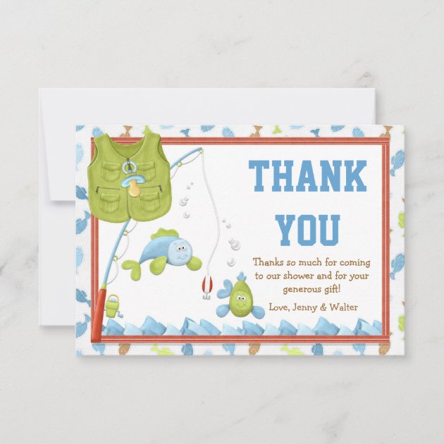Fishing Baby Shower Thank You Card