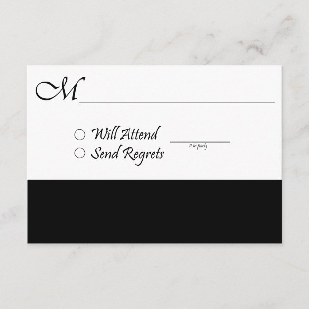 RSVP Card for Wedding and Graduation Invitations