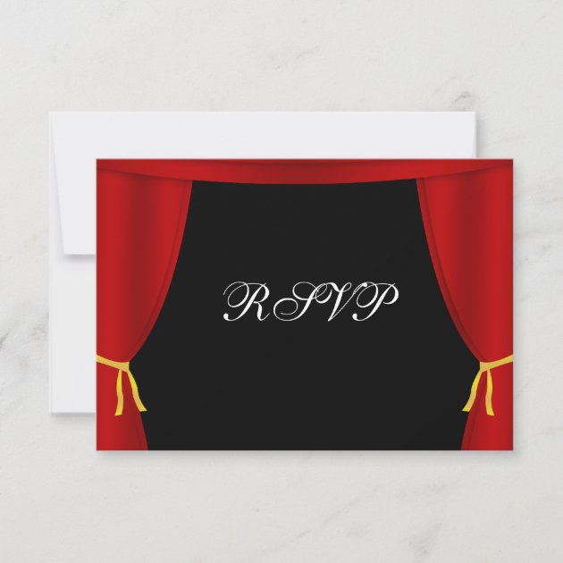 Hollywood Red Curtain RSVP