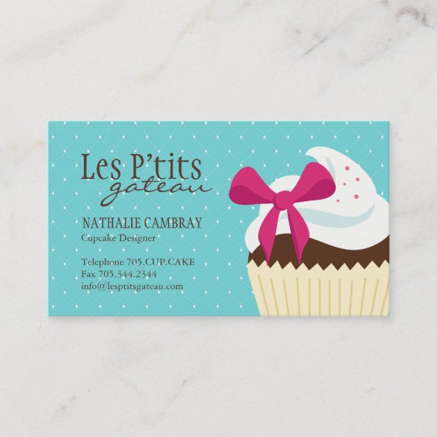 Cupcake Bakery Business Card (front side)