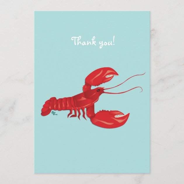Lobster Thank You Note Card