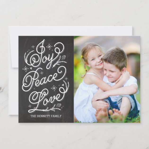 Holiday Lettering Holiday Photo Card
