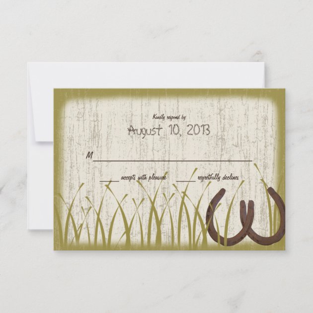 Country Meadow Rustic Wedding Response Card