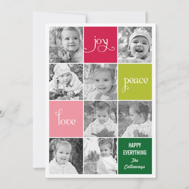 Modern Collage Holiday Photo Cards