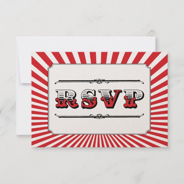 Circus Steampunk RSVP in Red