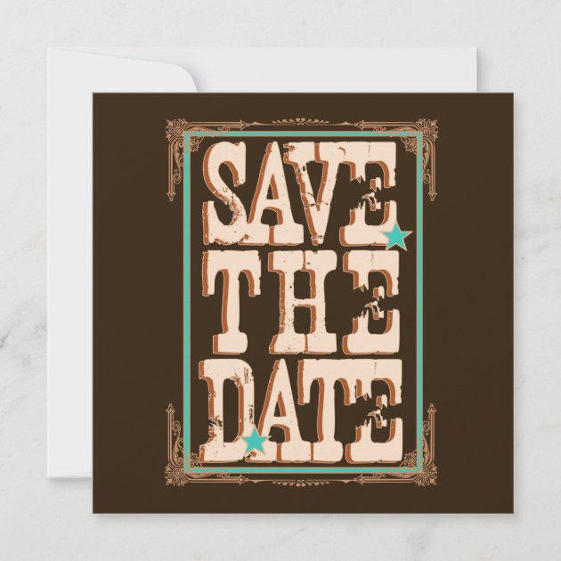 Nashville Save the Date:  Turquoise Save The Date