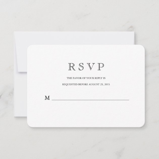 Traditional with a Modern Twist RSVP Response Card
