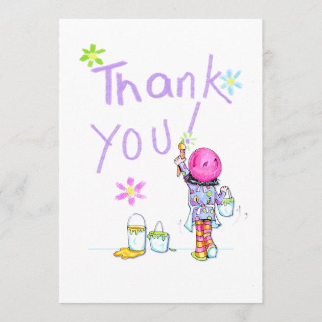 Art Party thank you note