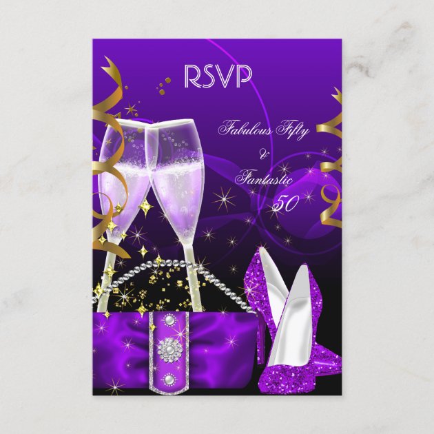 RSVP Fabulous Fantastic Purple High Heels Glitter