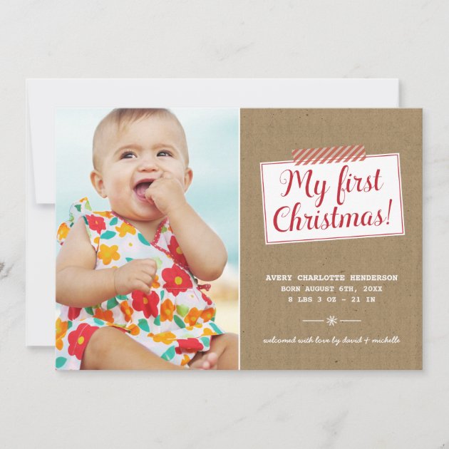 First Christmas | Holiday Photo Card (front side)