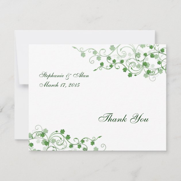 Clover Irish Thank You Card