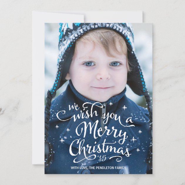 Christmas Wishes | Holiday Photo Card (front side)
