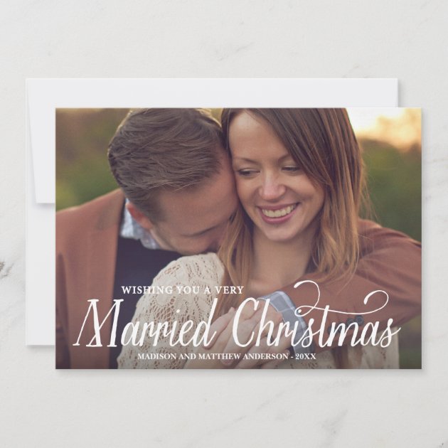 MARRIED CHRISTMAS | HOLIDAY PHOTO CARD (front side)