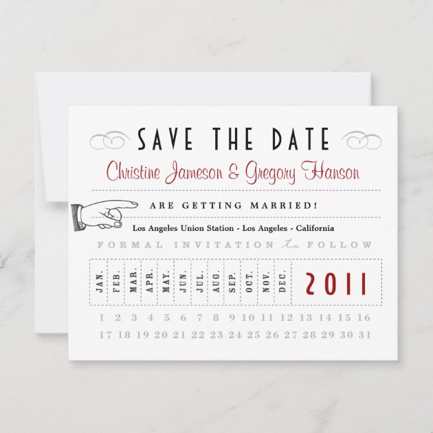 Punch Card Save the Date