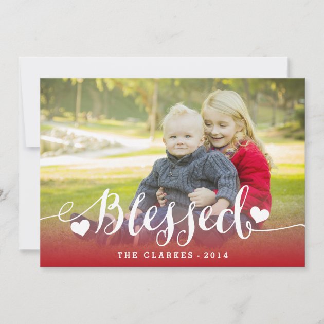 Holiday Blessings | Holiday Photo Card (front side)