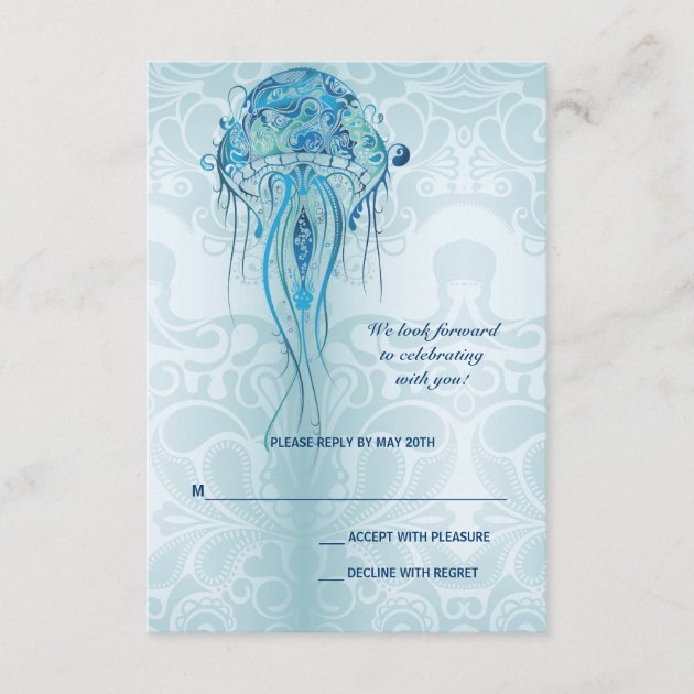 Aquamarine Jellyfish Response Card