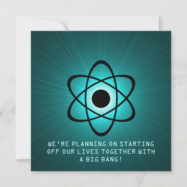Atomic Save the Date Invite, Teal