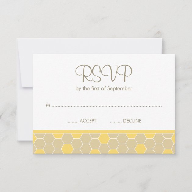 Bumble Bee Honey Baby Shower RSVP (front side)