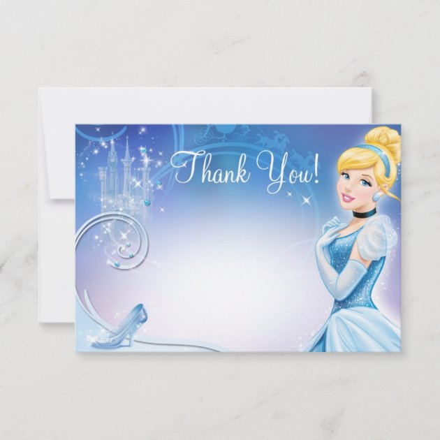Cinderella 3 Thank You Cards (front side)