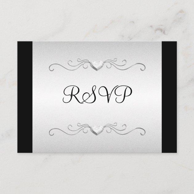 RSVP Black Silver Love Hearts All Events