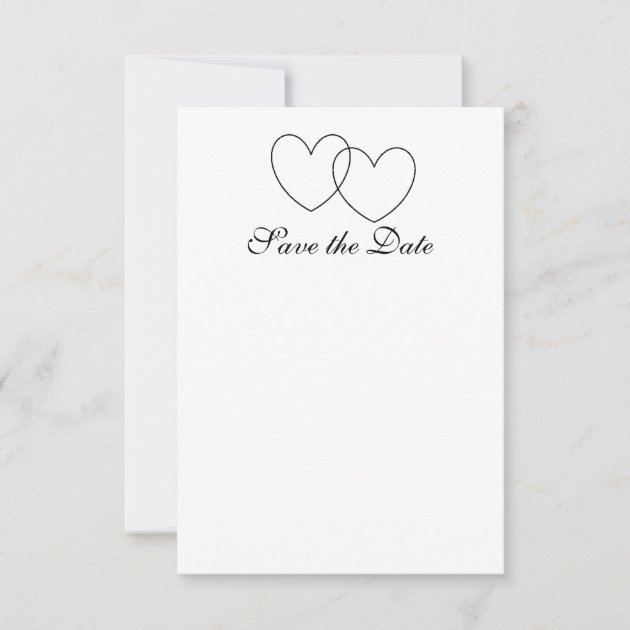 "Interlocking Hearts" Save-the-Date Cards